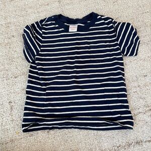 Hanna Andersson 3T Navy and White Striped Tee